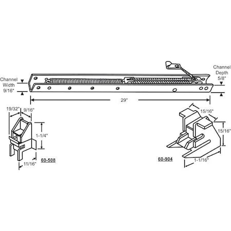 Strybuc 29in Window Channel Balance 60-283-40